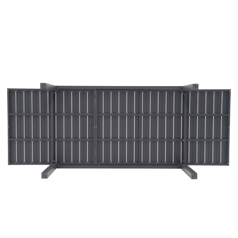 Outdoor Patio Dining Sets with Rattan Chairs and Aluminum Extendable Dining Table for 8 Persons