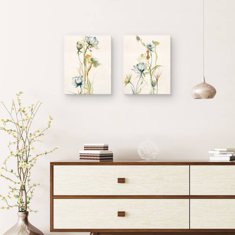 Late Summer Wildflowers I-II Canvas Art Prints