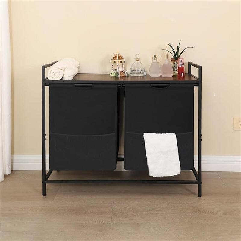 Laundry Hamper with Removable Large Bags, 16 Gal 120L Capacity - 33"L x 13"W x 29"H