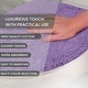 preview thumbnail 29 of 189, Home Weavers Waterford Collection Cotton Toilet Lid Rug | Elastic Fit | Fit Most Standard Toilet Lid | 18"x18"