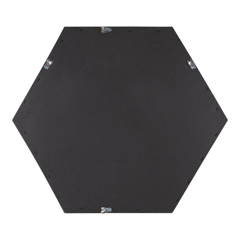 Kate and Laurel Rhodes Framed Mid-century Hexagonal Wall Mirror