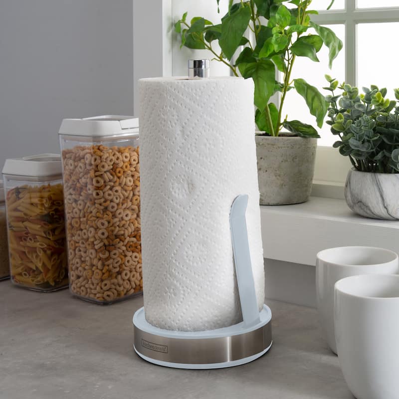 Kitchen Details Paper Towel Holder with Deluxe Tension Arm in Black