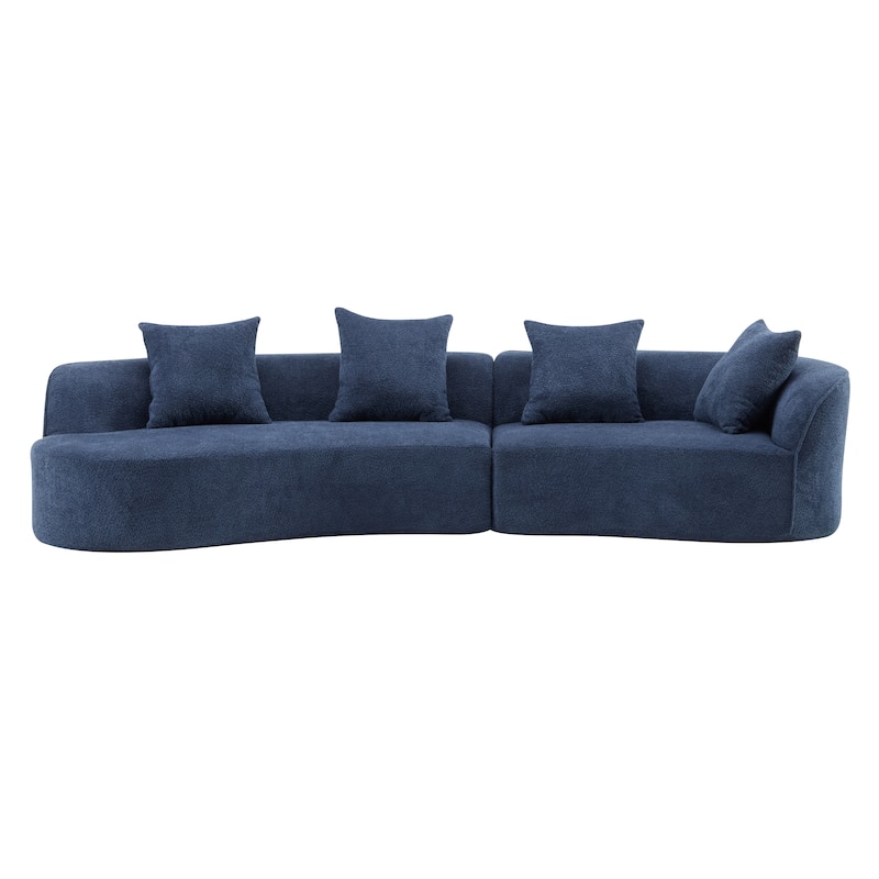 Christopher Knight Home - Linda Fabric Curved Sectional Sofa