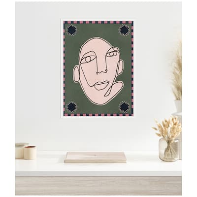 Kate and Laurel Sylvie Under The Sun 5 Framed Canvas by Shatha Al Dafai