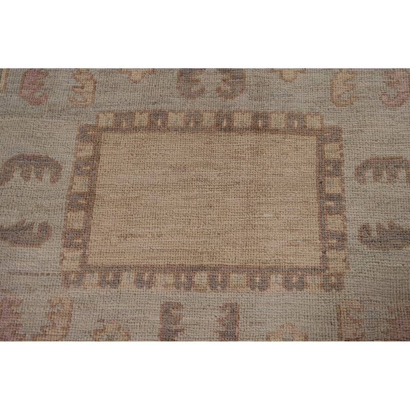 Oushak Turkish Area Rug Hand-Knotted Vegetable Dye Wool Carpet - 8'4" x 10'4"
