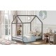 preview thumbnail 14 of 20, Full Size House Bed with Playhouse Design, Sturdy Pine Wood Frame for Kids' Fun and Comfortable Sleep