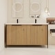preview thumbnail 11 of 46, BNK 24/30/36/48/60 inch Freestanding Resin Sink Bathroom Vanity with Soft Close Door and Adjustable Shelf 60''W - Beige