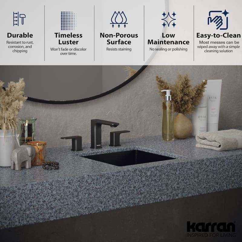 Karran Cinox Stainless Steel Square Undermount Sink