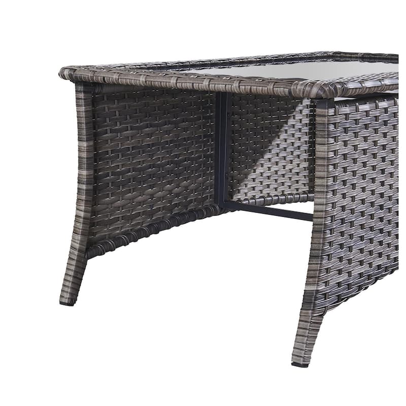 Christopher Knight Home Justin Outdoor Wicker Coffee Table Brown