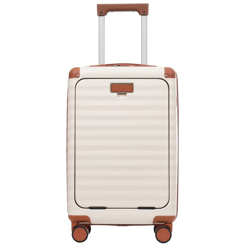 Luggage Sets 5 Piece, Expandable Carry on Suitcase with Spinner Wheels TSA Lock USB Port, Cup Holder Duffel Bag and Toiletry Bag