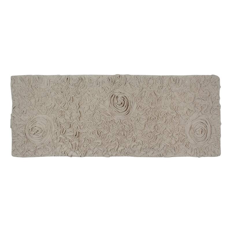 Bell Flower Bathroom Rug, Cotton Soft, Water Absorbent Bath Rug, Non Slip Shower Rug Machine Washable 21"x54" Runner