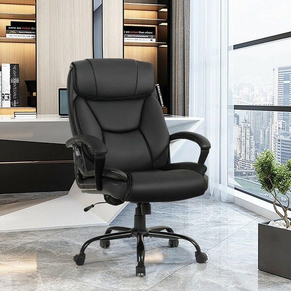 Big Tall 500lb Massage Office Chair Black Black Bed Bath