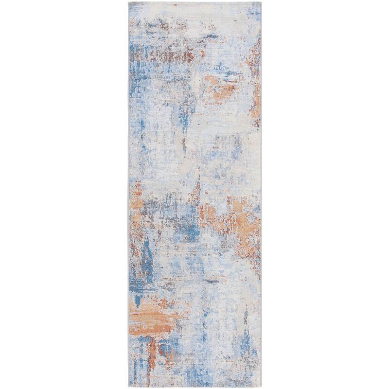 SAFAVIEH Barbados Svata Modern Abstract Waterproof Patio Backyard Rug