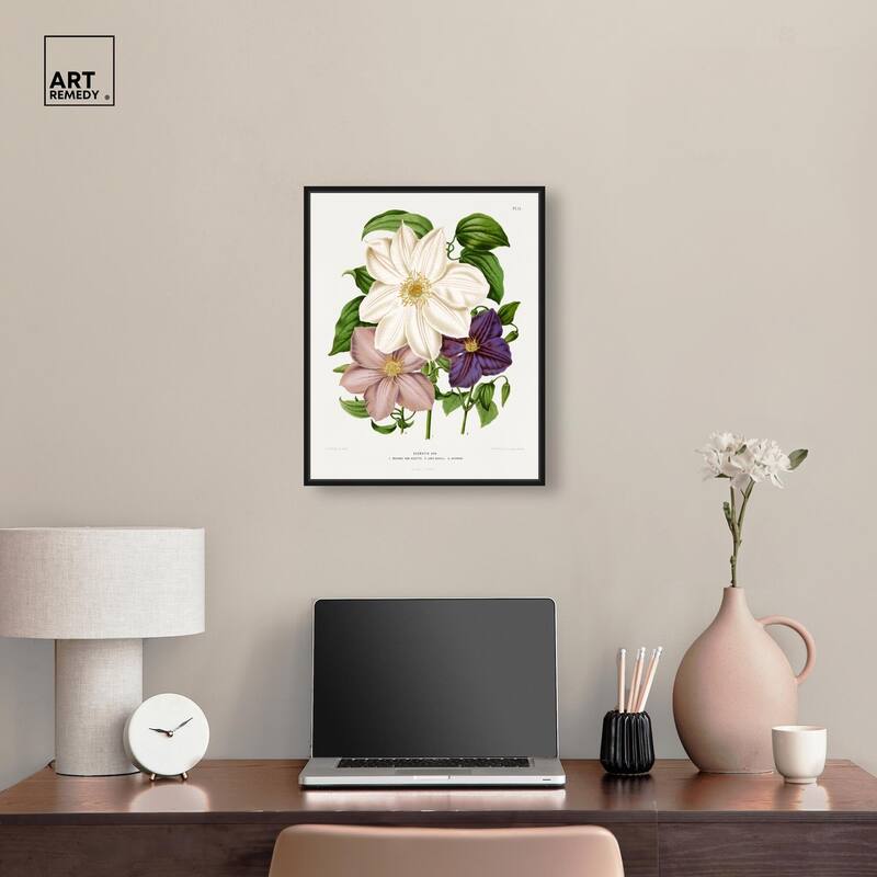Clematis Canvas by Art Remedy