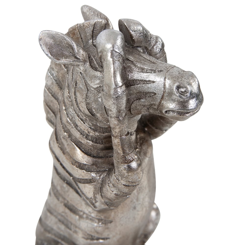 Allan Andrews See No Evil, Speak No Evil, Hear No Evil Silver Zebra Sculpture - 9"H
