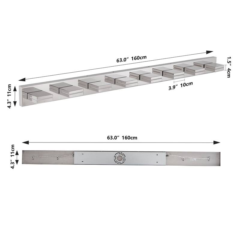 Modern LED Vanity Light, 8-Lights Wall Sconce for Bathroom and Mirror, Sleek Minimalist Design, Energy-Efficient