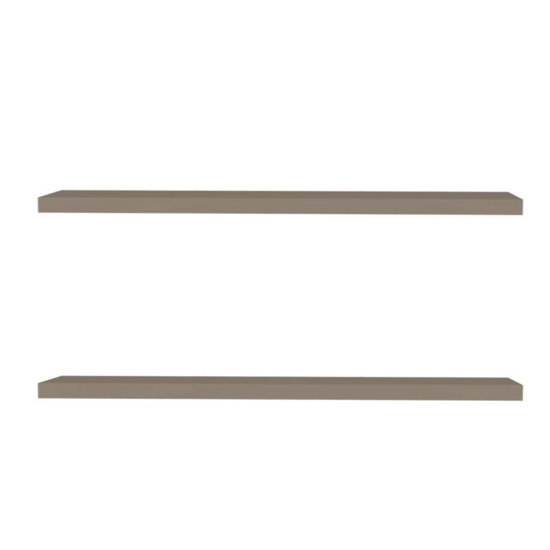 48-Inch Wall-Mounted Floating Shelf Two-Piece Set - N/A