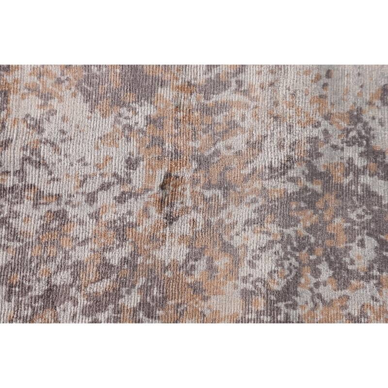 Multi-Color Abstract Indian Area Rug Handmade Wool Carpet - 6'6"x 9'10"
