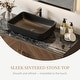 preview thumbnail 5 of 11, 47.24" Modern Bathroom Vanities With Black Glossy Sintered Stone Table Top, Brown Wood Floating Cabinets