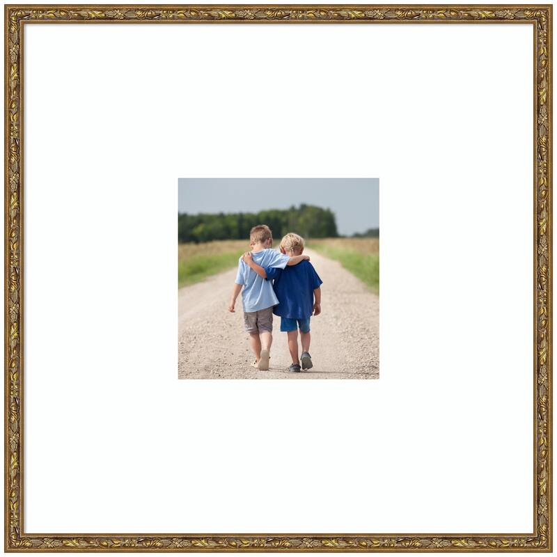 Kate and Laurel Belvedere Bronze Photo Frame - 20x20 matted to 8x8 - Bronze