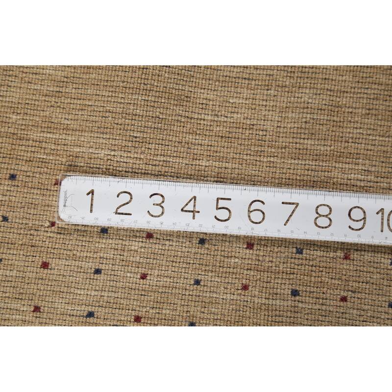 Gold Tribal Gabbeh Indian Area Rug Hand-Knotted Wool Carpet - 4'9"x 6'4"