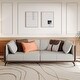 preview thumbnail 12 of 12, 3 Seater Solid Wood Frame Leather Sofa with 4 Unique Pillows