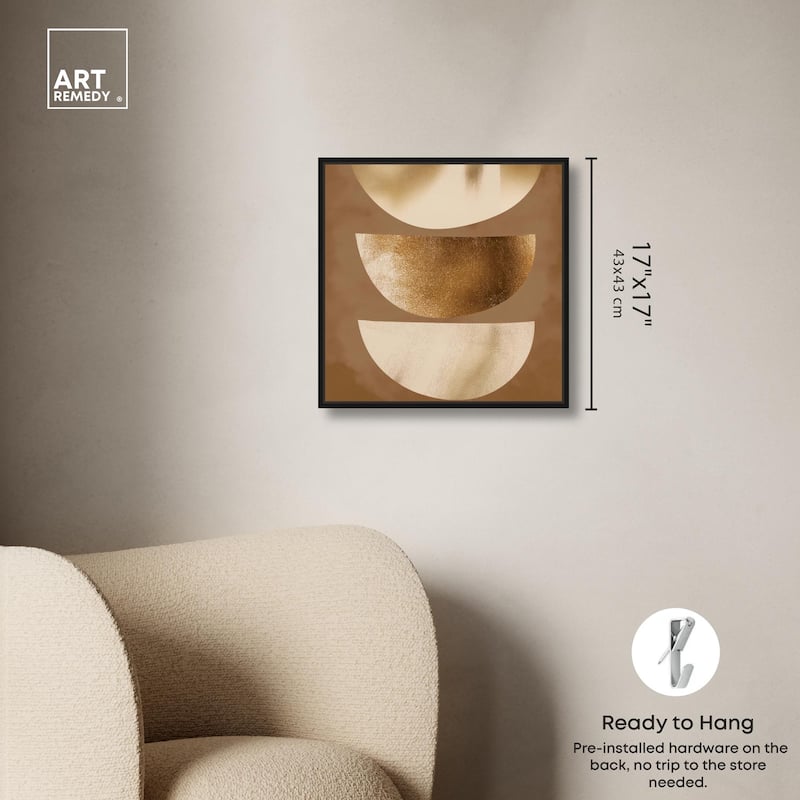 Golden Crescents I Canvas by Art Remedy