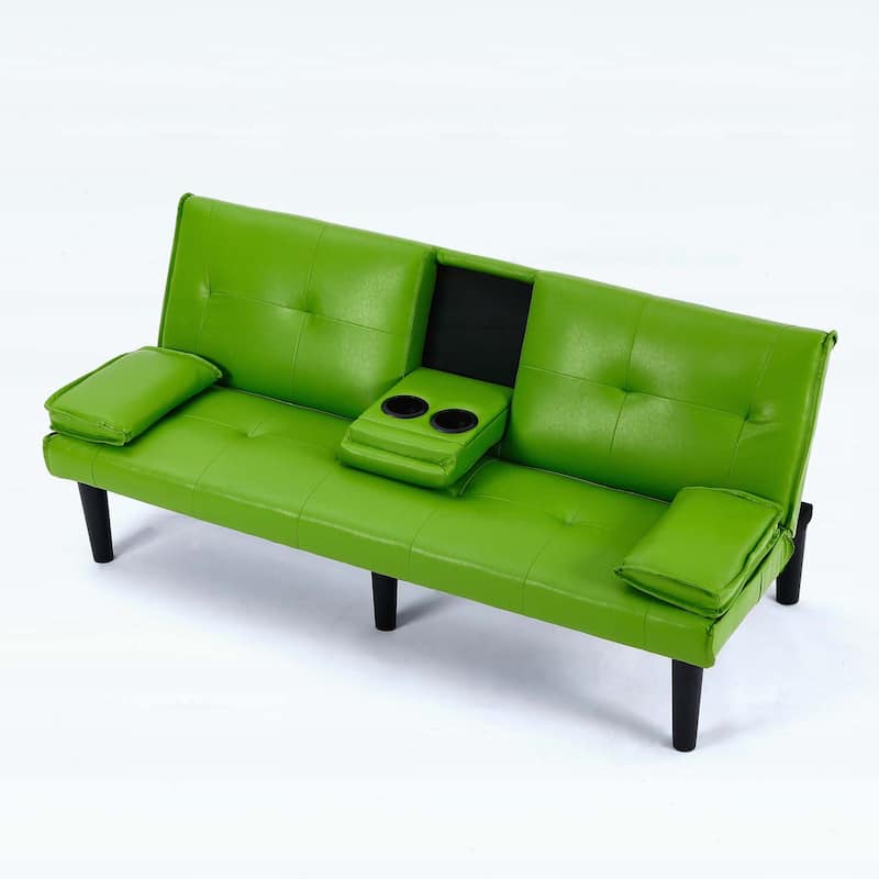 Sofa Bed with Foldable Design and Cup Holder,Ideal for Versatile Living Spaces