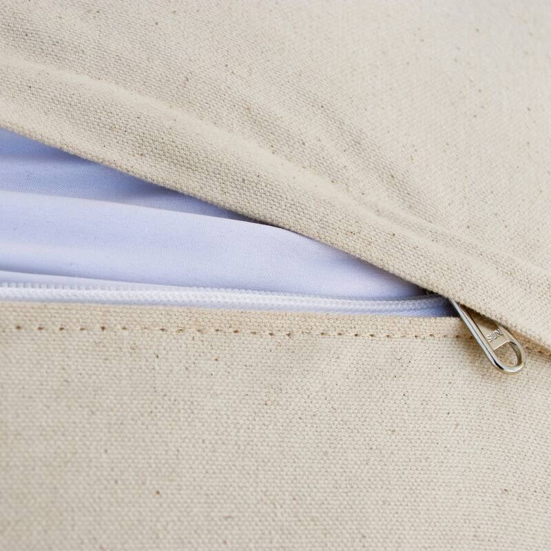 Vertical Striped Faux Leather Square Throw Pillow - 18" - White and Brown