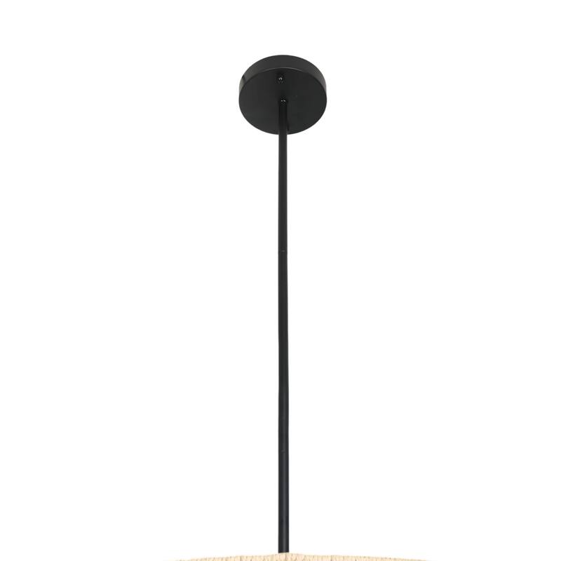 1-Light Rattan Chandelier Hand-Woven Pendant Light