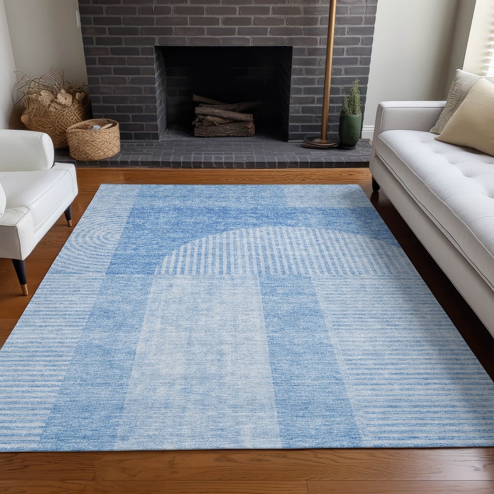 Machine Washable Indoor/ Outdoor Chantille Modern Deco Rug