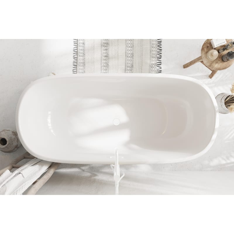 Cameron Soaking Bathtub in Glossy White