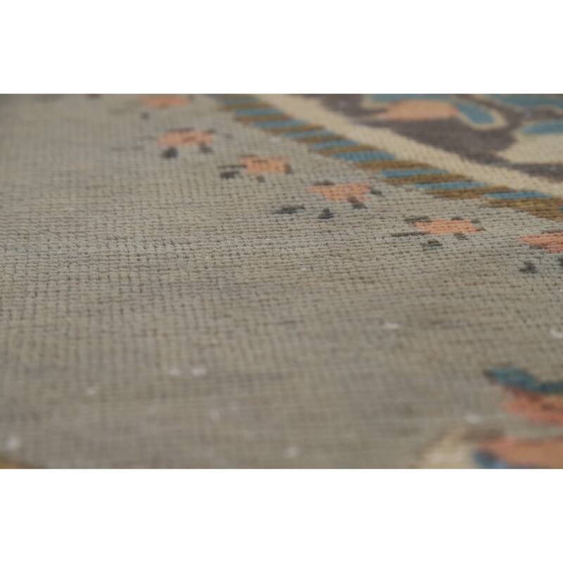 Tabriz Persian Vintage Area Rug Hand-Knotted Bedroom Wool Carpet - 9'7" x 12'9"