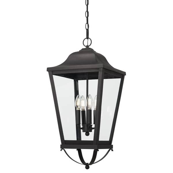 slide 2 of 5, The Great Outdoors 73288 Savannah 4 Light 12" Wide Outdoor Pendant Sand Coal