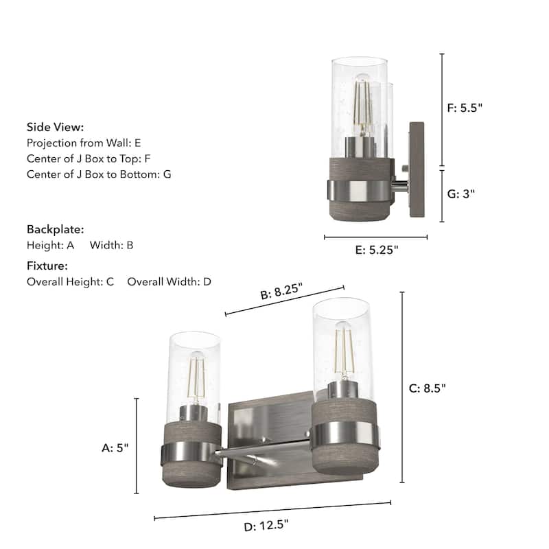 Hunter River Mill Rustic Vanity Wall Light - Mountain, Modern Farmhouse - Damp Rated!