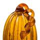 Glitzhome Amber Crackle Handblown Decorative Glass Pumpkins