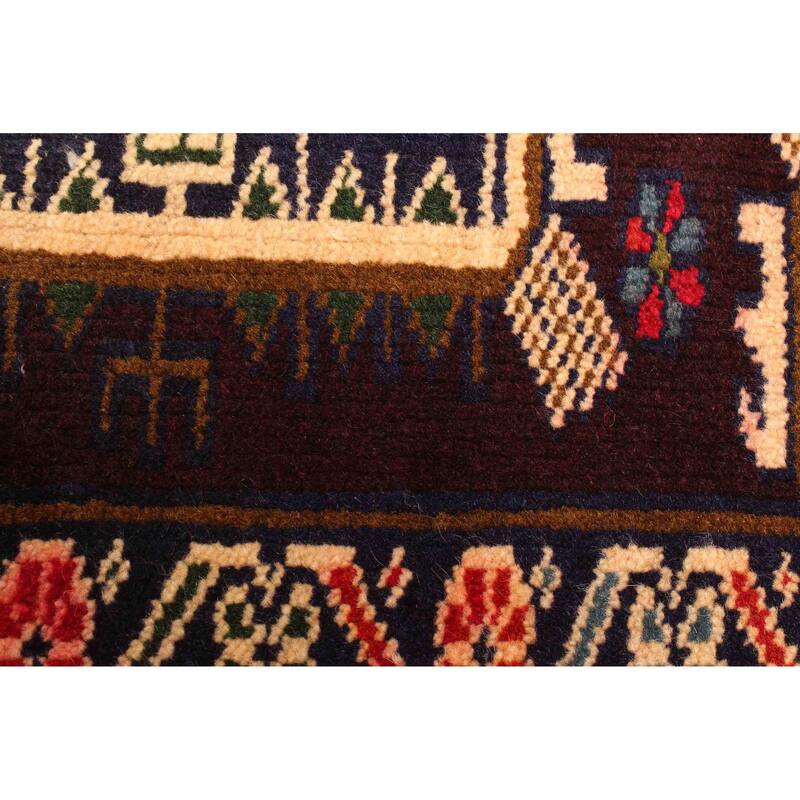 ECARPETGALLERY Hand-knotted Teimani Dark Brown Wool Rug - 2'11 x 4'6