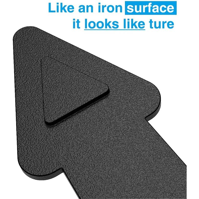 WINSOON Garage Door Magnetic Decorative Hardware Couch House 6 Pieces, Black Finish, Arrow Style