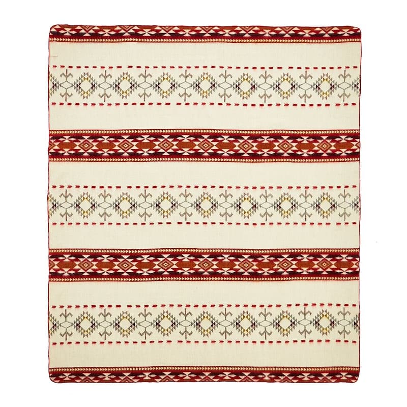 Ultra Soft Southwestern Red Hot Handmade Woven Blanket