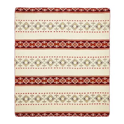 Ultra Soft Southwestern Red Hot Handmade Woven Blanket
