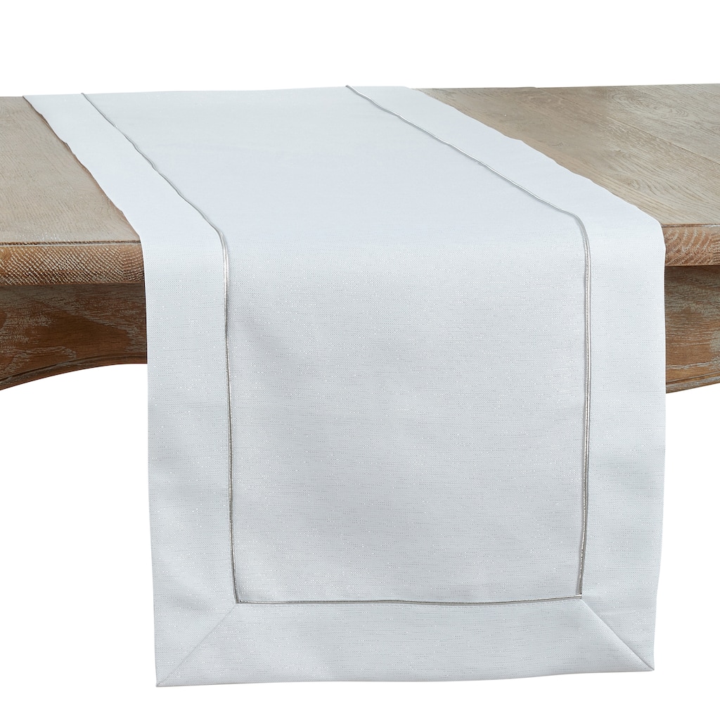 Shimmering Table Runner with Piping Detail