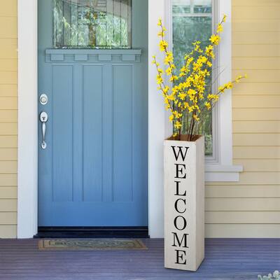 Glitzhome 30"H Double Sided Wooden "WELCOME" "HOME or PORCH" Porch Sign