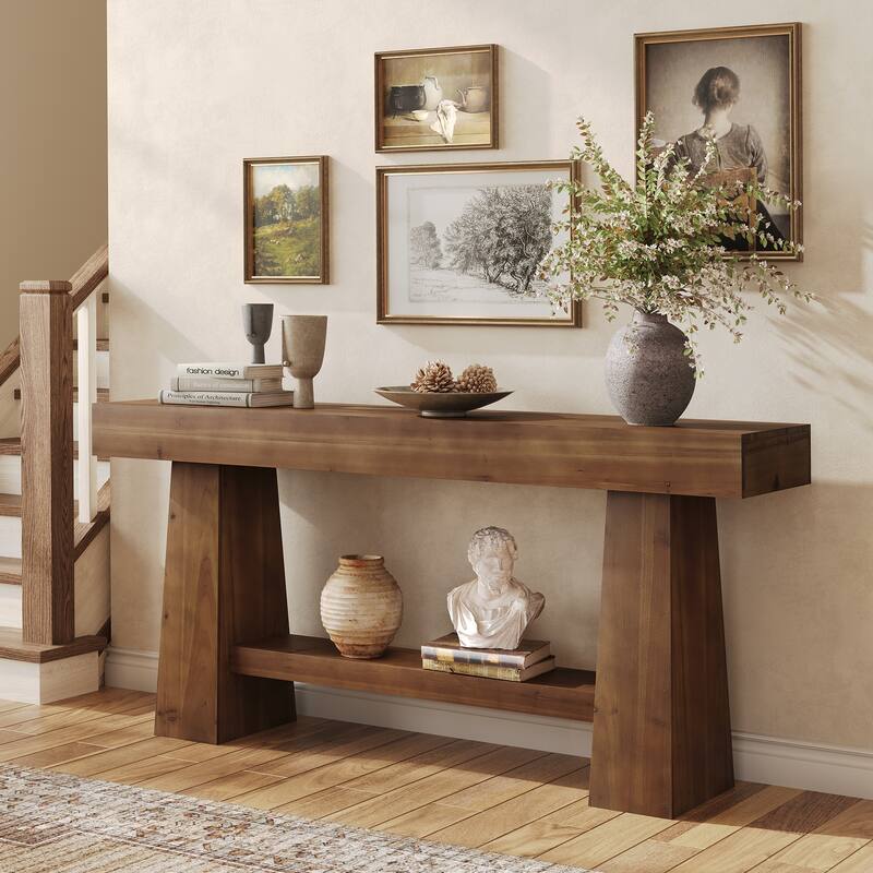 67 Inch Solid Wood Console Table for Entryway