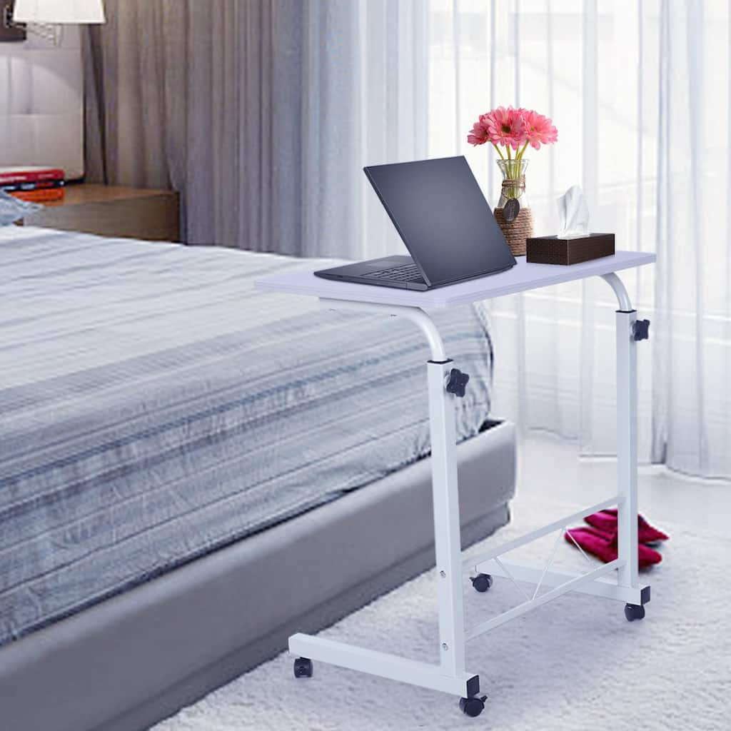 Height Adjustable Desk Mobile Desk With Universal Wheels Home Office Desk