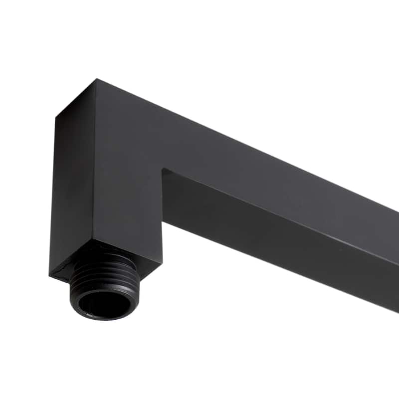 Black Matte 20" Square Wall Shower Arm