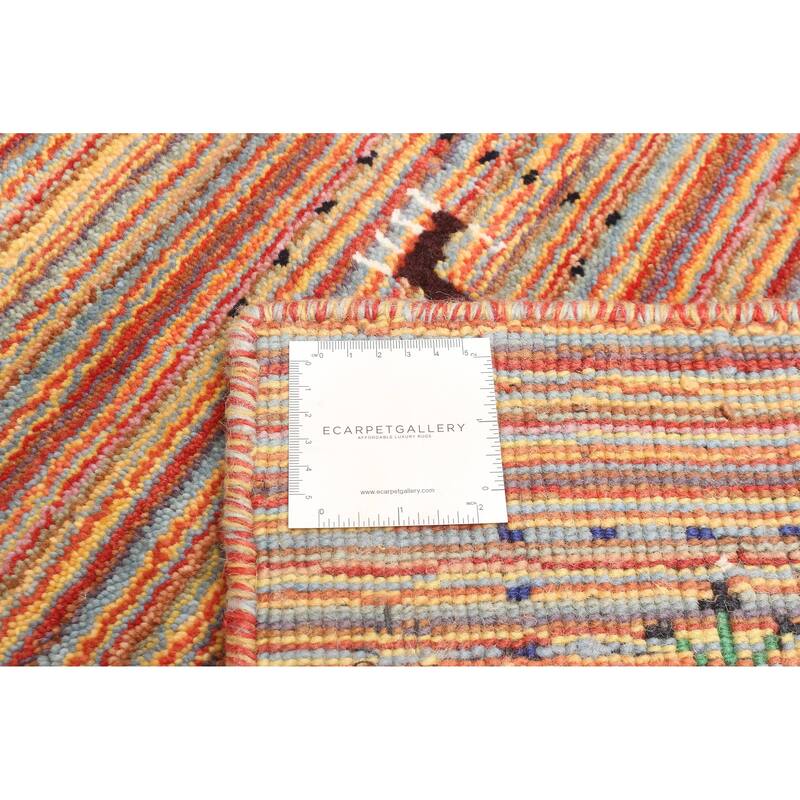 ECARPETGALLERY Hand Loomed Kashkuli Gabbeh Red Wool Rug - 3'0 x 4'9