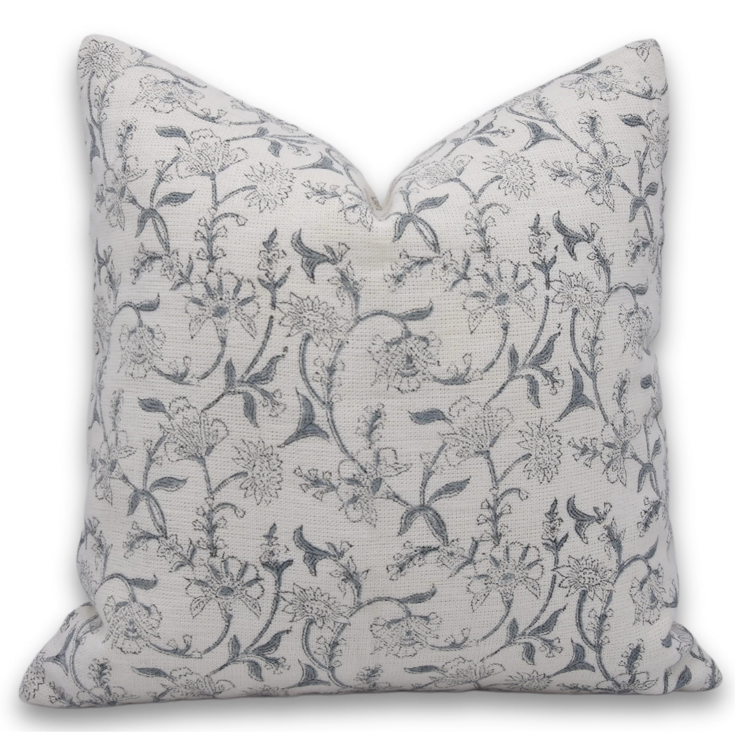 Fabdivine Natural Linen Block Print Pillow Cover Farmhouse Charm, Jaldhara