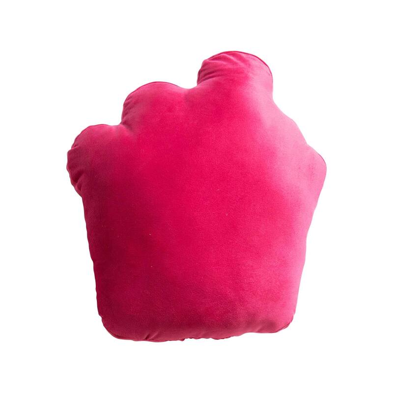 Cupcake Shaped Pillow, Luminous Rhinestones on Hot Pink Velvet