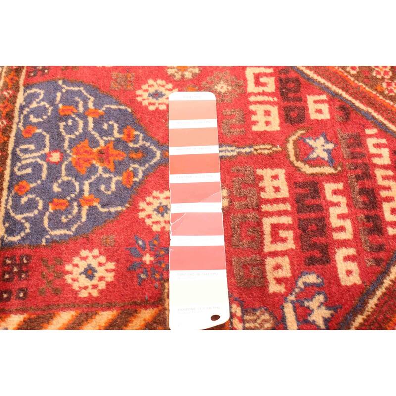 ECARPETGALLERY Hand-knotted Teimani Red Wool Rug - 2'7 x 4'0