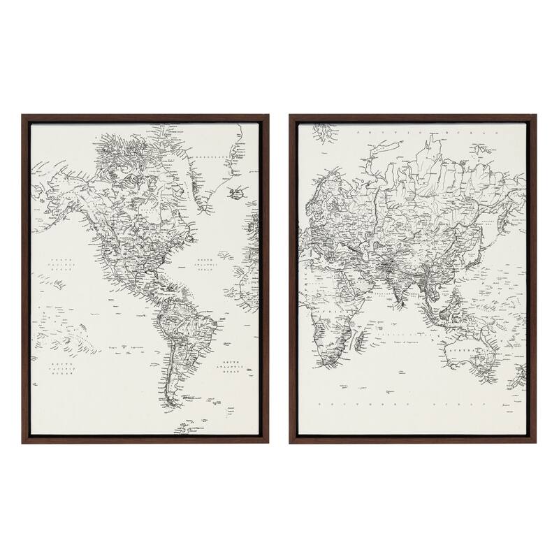 Kate and Laurel Sylvie Map Canvas by The Creative Bunch Studio